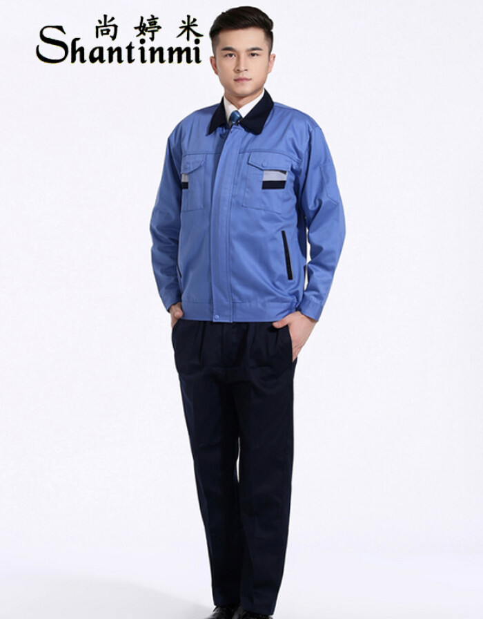 汽车美容技师工装新选择 尚婷米工厂酒红色春秋长袖套装体验